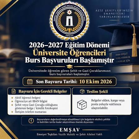 EMŞAV Üniversite öğrencilerinden burs başvurularını almaya başladı